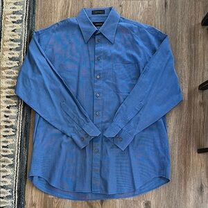 **VERY NICE** Men’s CLAIBORNE Blue Dress Shirt—-XL—17 1/2–34/35
